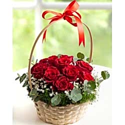 Sepet içinde güller