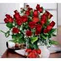Gebze Çiçek Siparişi | 25 Kırmızı Gül Vazo Aranjmanı | Çağla Çiçekçilik