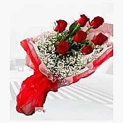 7 Kırmızı gül buketi